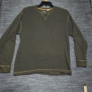 Red Head Sweatshirt Men's Size M Brown Thermal Pullover Long Sleeve
